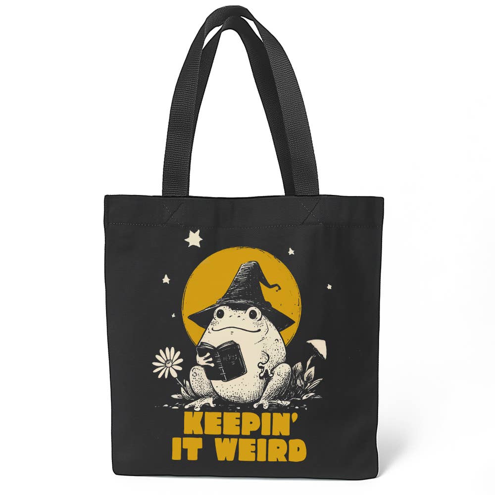Keepin It Weird Wizard Frog Tote Bag