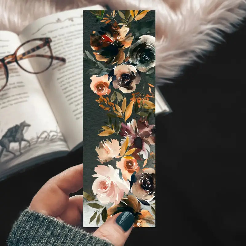 Earth Tone Floral Bookmark