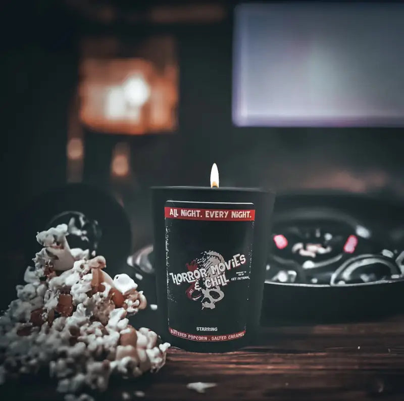 Horror Movies & Chill - 9oz Matte Black Jar