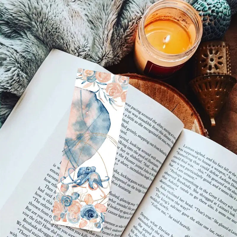 Octopus Watercolor Bookmark
