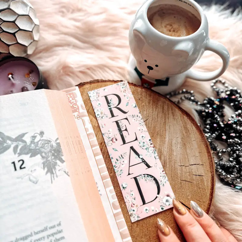 Pink Floral Bookmark