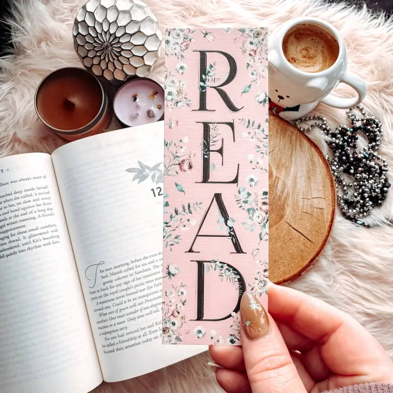 Pink Floral Bookmark