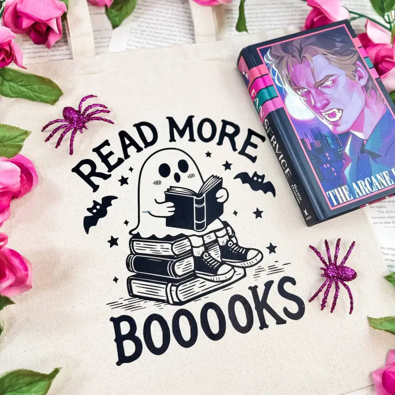 Read More Booooks Canvas Tote Bag - Natural