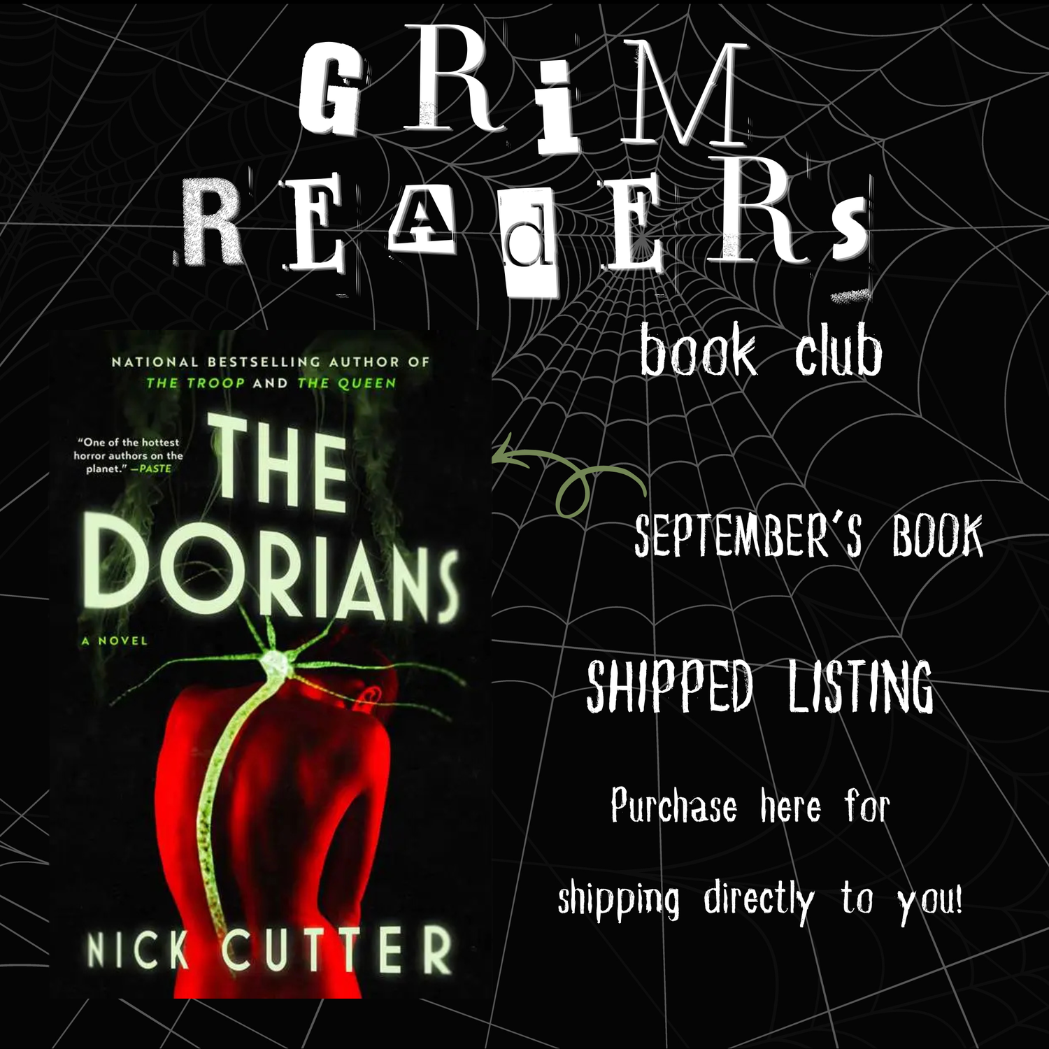 Grim Readers Book Club *SHIPPING OPTION* | September&