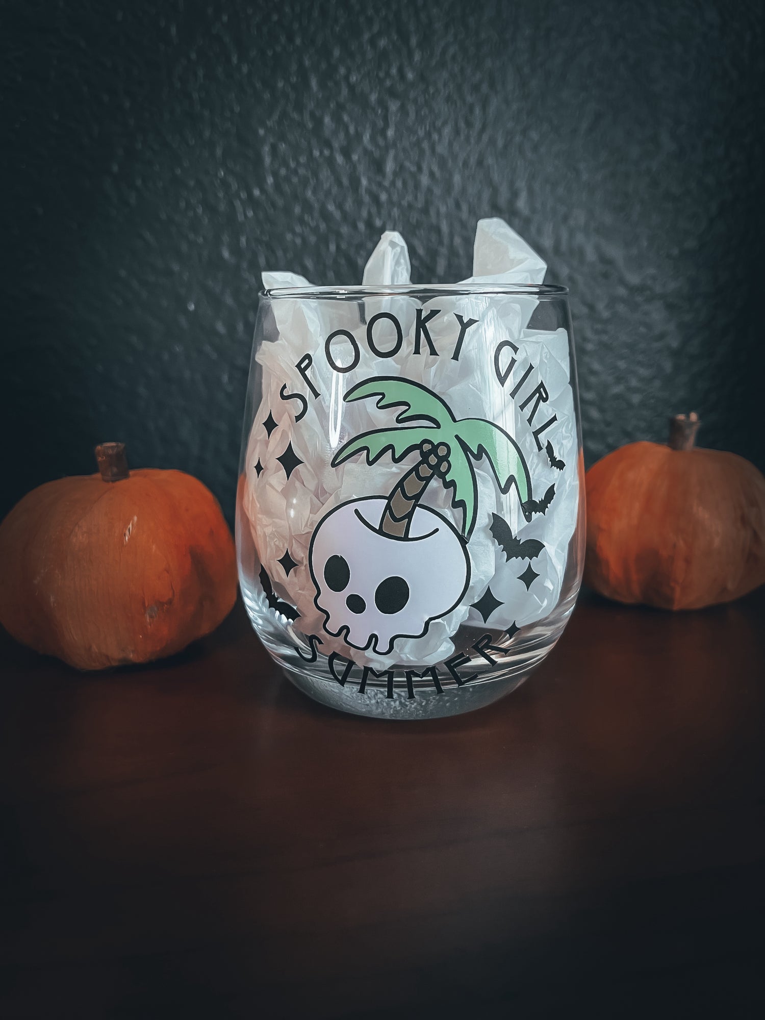 Spooky Girl Summer Wine Glass