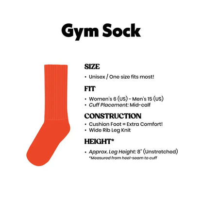 Book Bum Gym Crew Socks