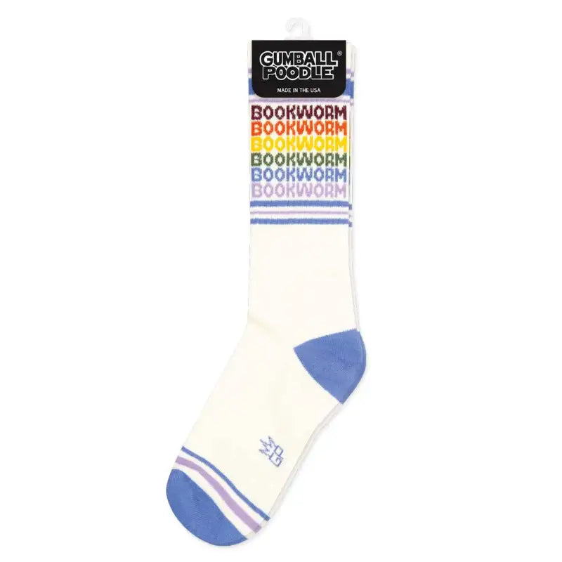 Bookworm - Vintage Rainbow Repeat Gym Crew Socks