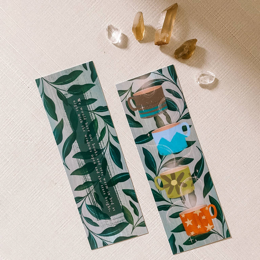 Bookmark: Books and Tea - Literary Quote