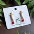 Gold Dagger Studs with Blood Drop