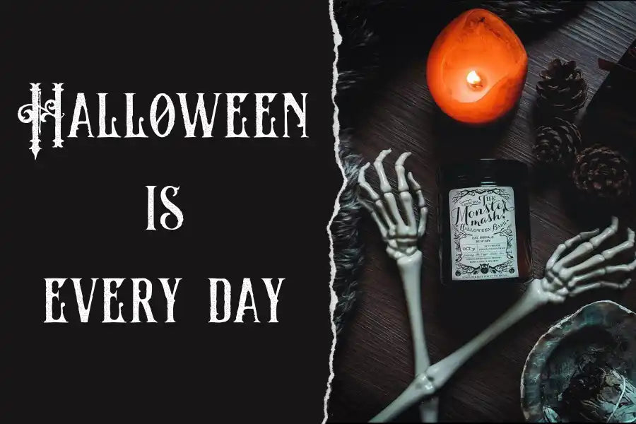 A Halloween-themed decorative arrangement.