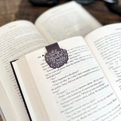 In My Shadow Daddy Era Magnetic Bookmark - Black