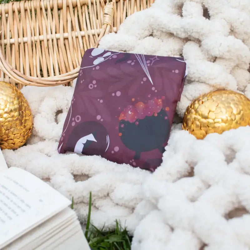 Maroon Magic Foldable Tote Bag