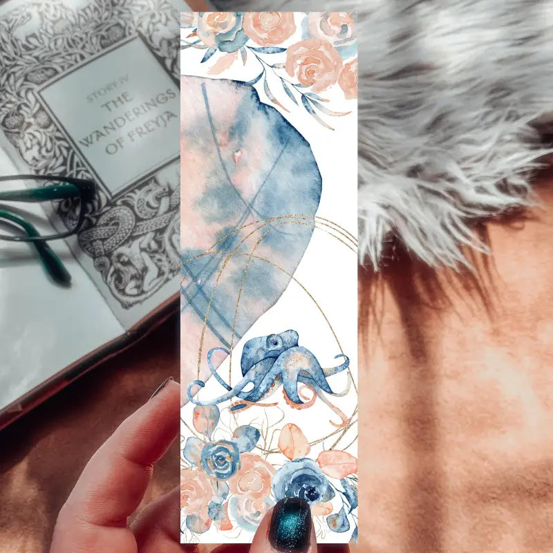 Octopus Watercolor Bookmark