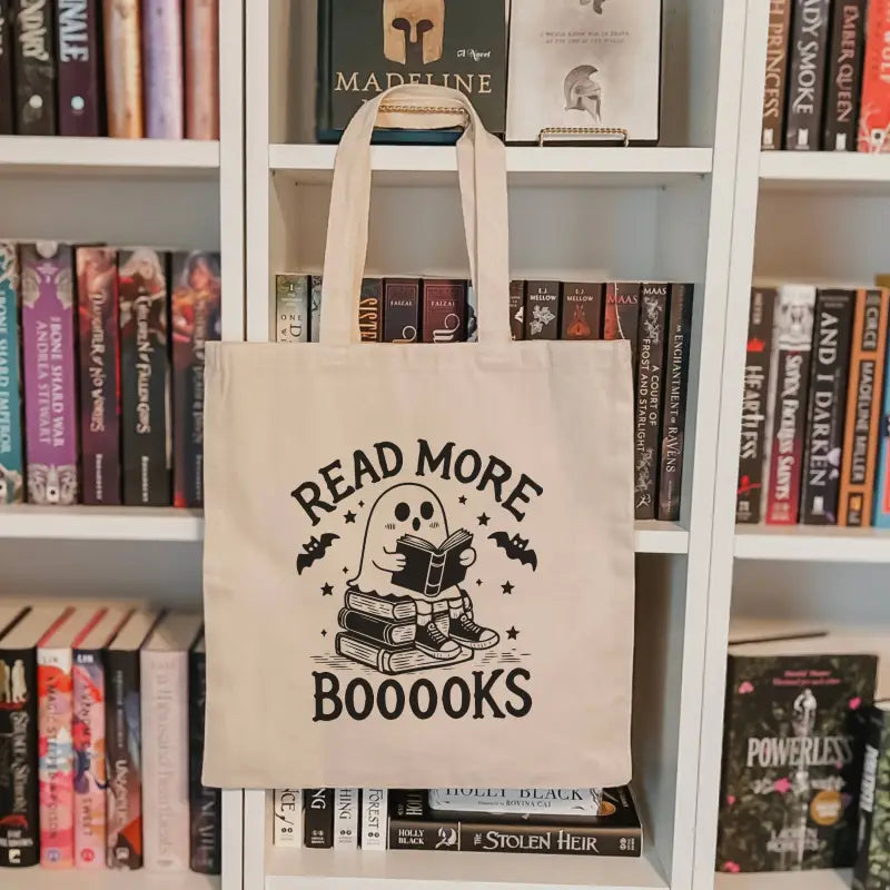 Read More Booooks Canvas Tote Bag - Natural