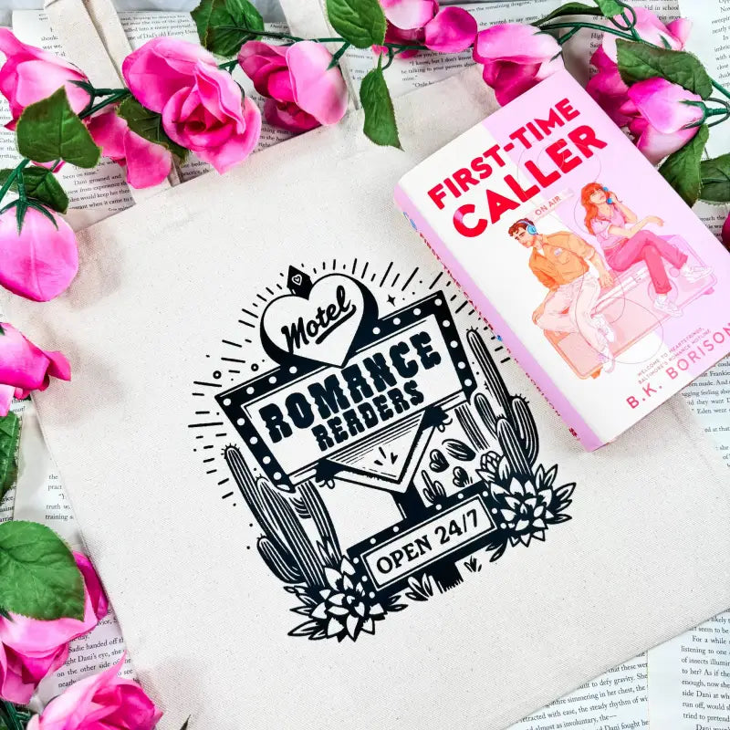 Romance Readers Motel Canvas Tote Bag - Natural
