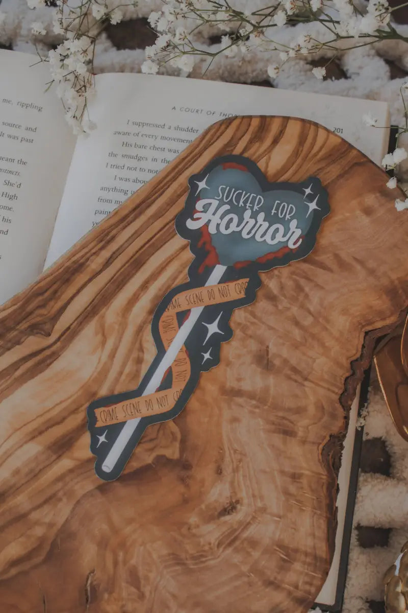 Sucker for Horror Die-Cut Bookmark