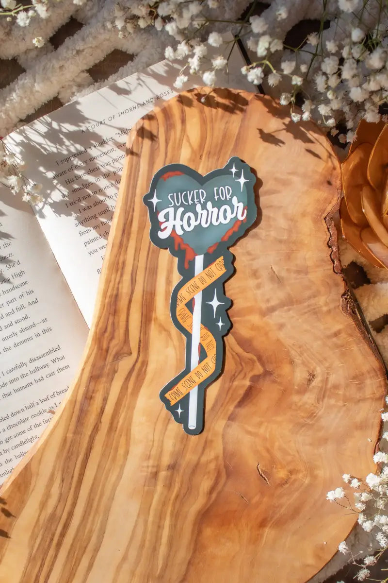 Sucker for Horror Die-Cut Bookmark