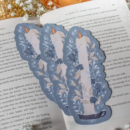 Winter Wonderland Candle Stick Die-Cut Bookmark
