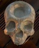 Concrete Skull Tea Light Holder