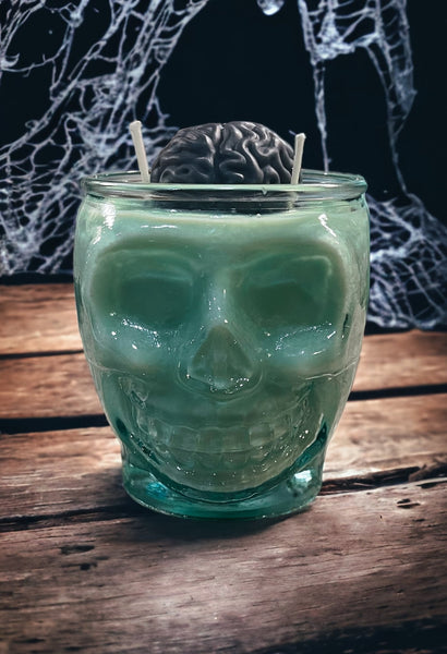 Green Apple Alien Skull Candle - Get Fictional